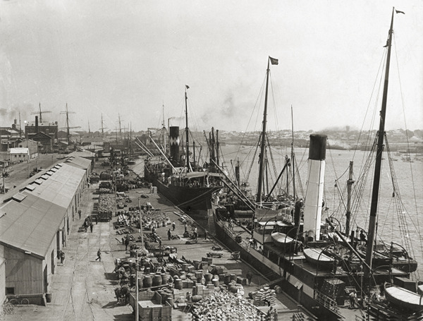 View of a Harbour Terminal before Containers existed