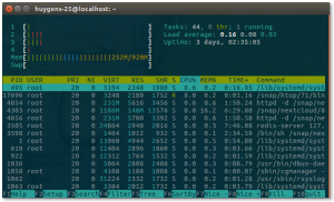 Snap htop - super user (via sudo) - see complete list of processes